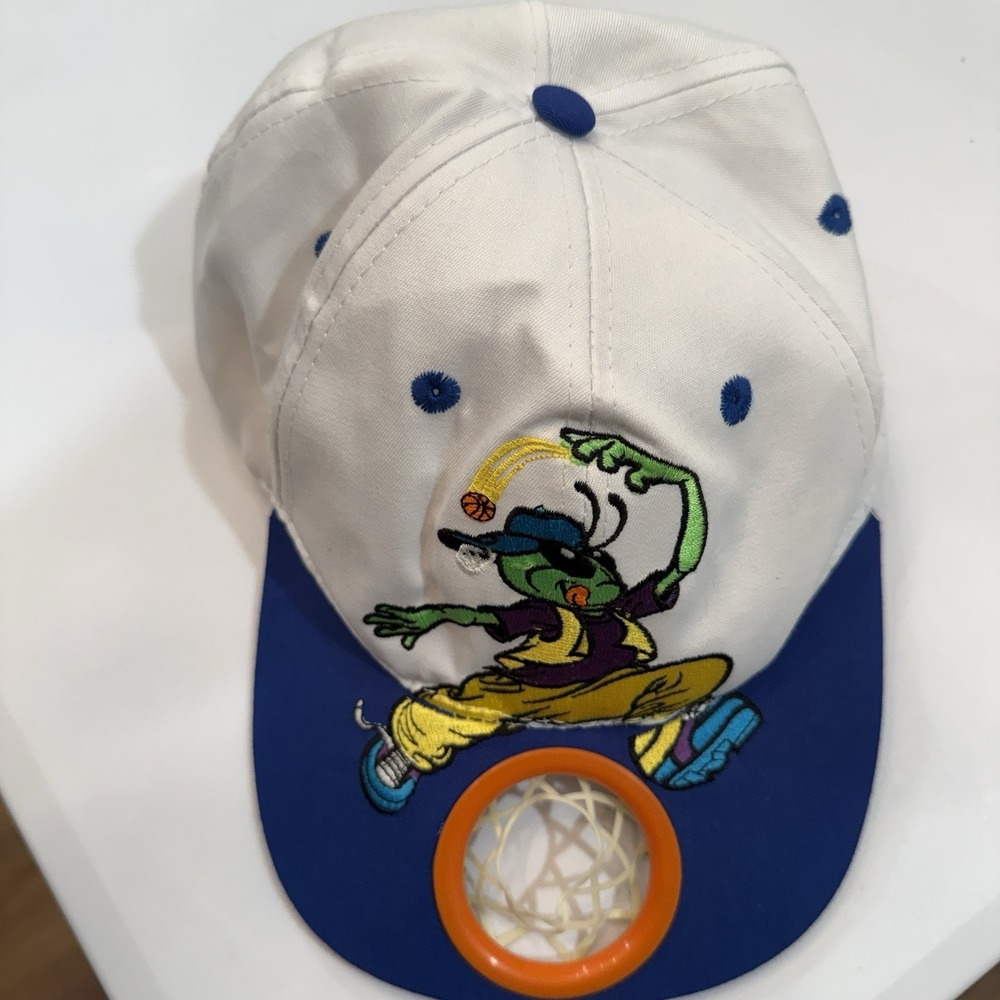 Hoop Hopper VTG Set The Curve Snapback Hat Cap Basketball Goal RARE Embroidered - Picture 8 of 8